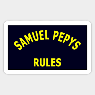 Samuel Pepys Rules Sticker